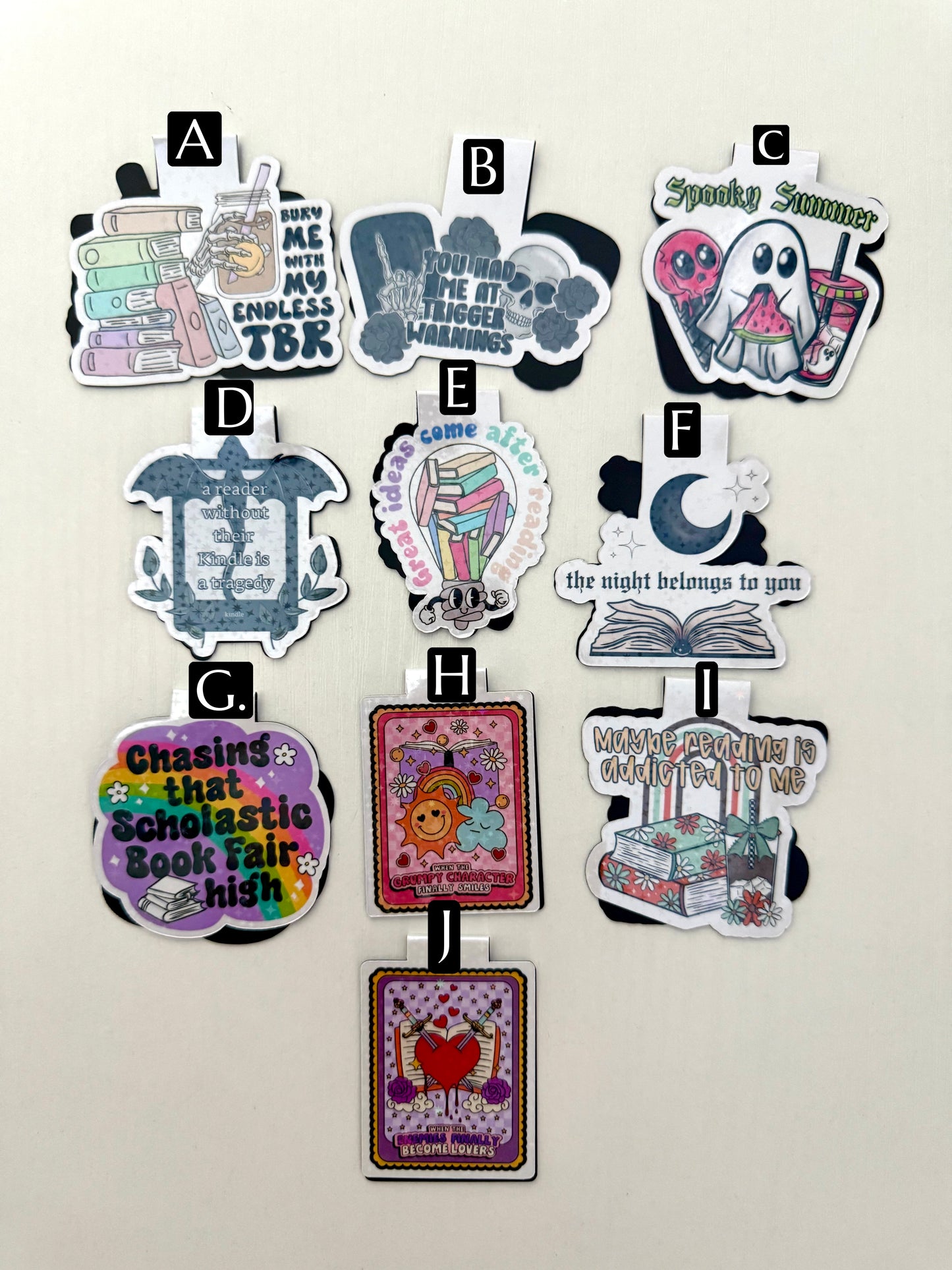 magnetic bookmarks - will not restock!