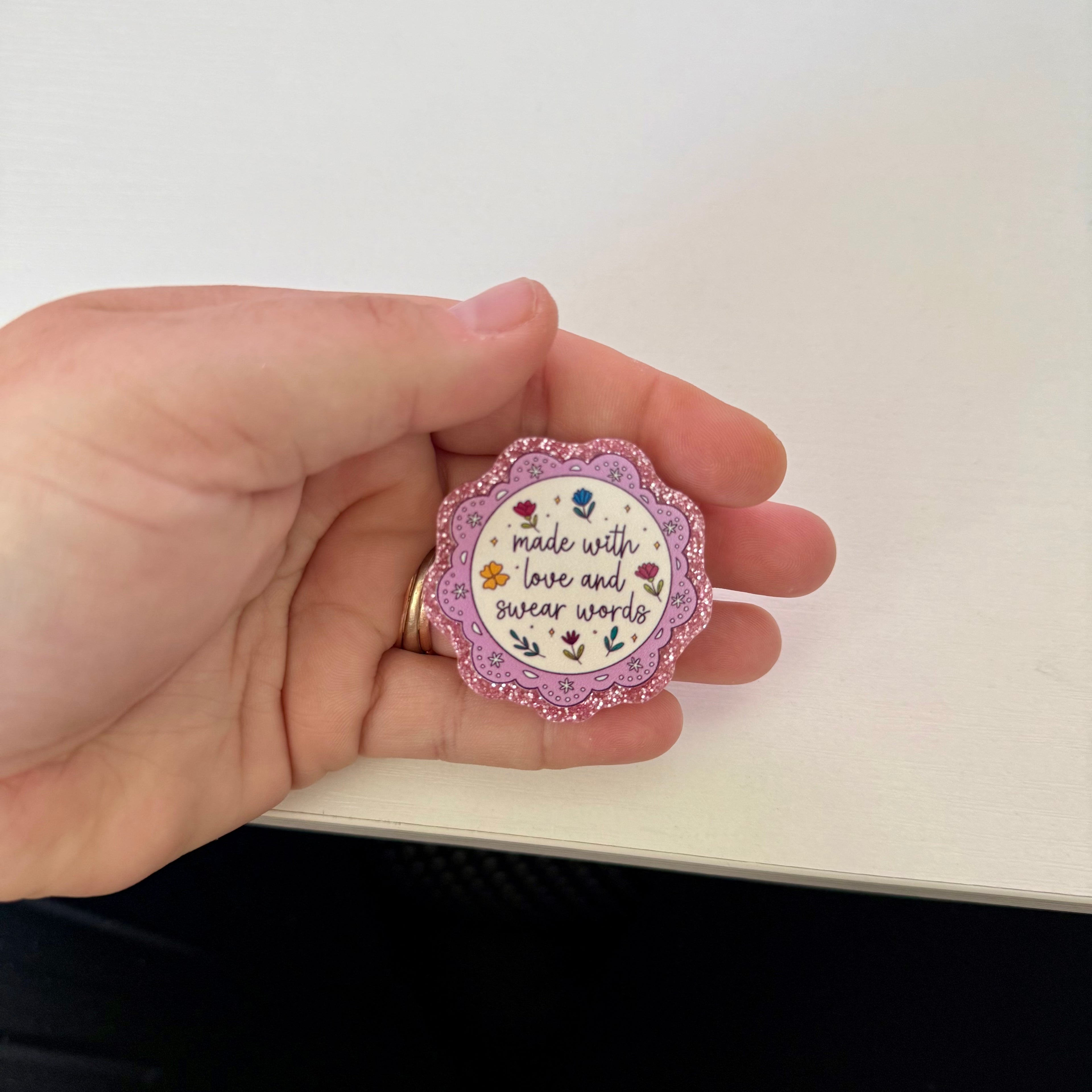 made with love and swear words popsocket