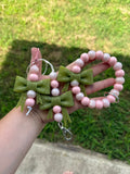 pickle green glitter jumbo bow