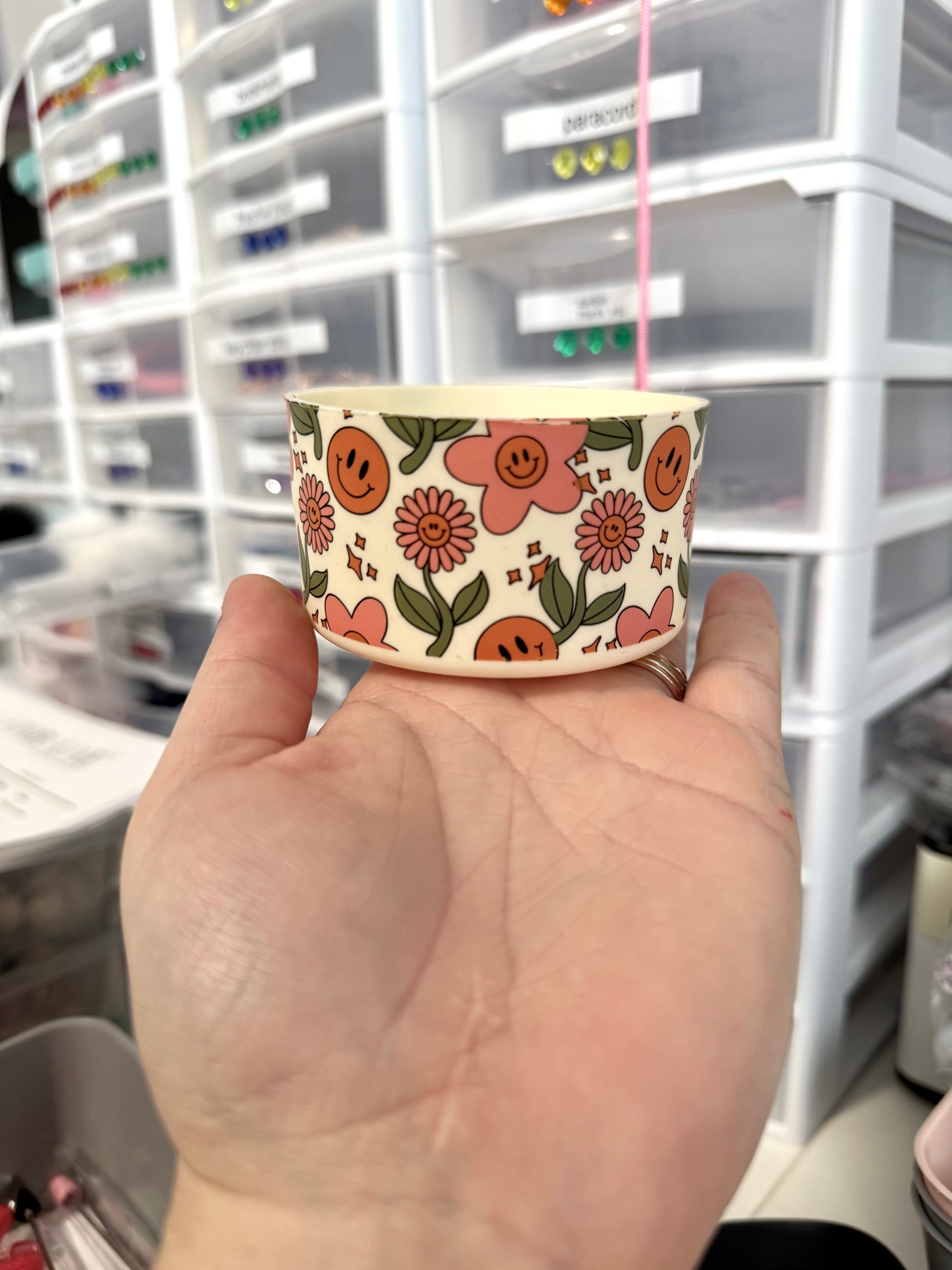 RTS smiley floral tumbler boot