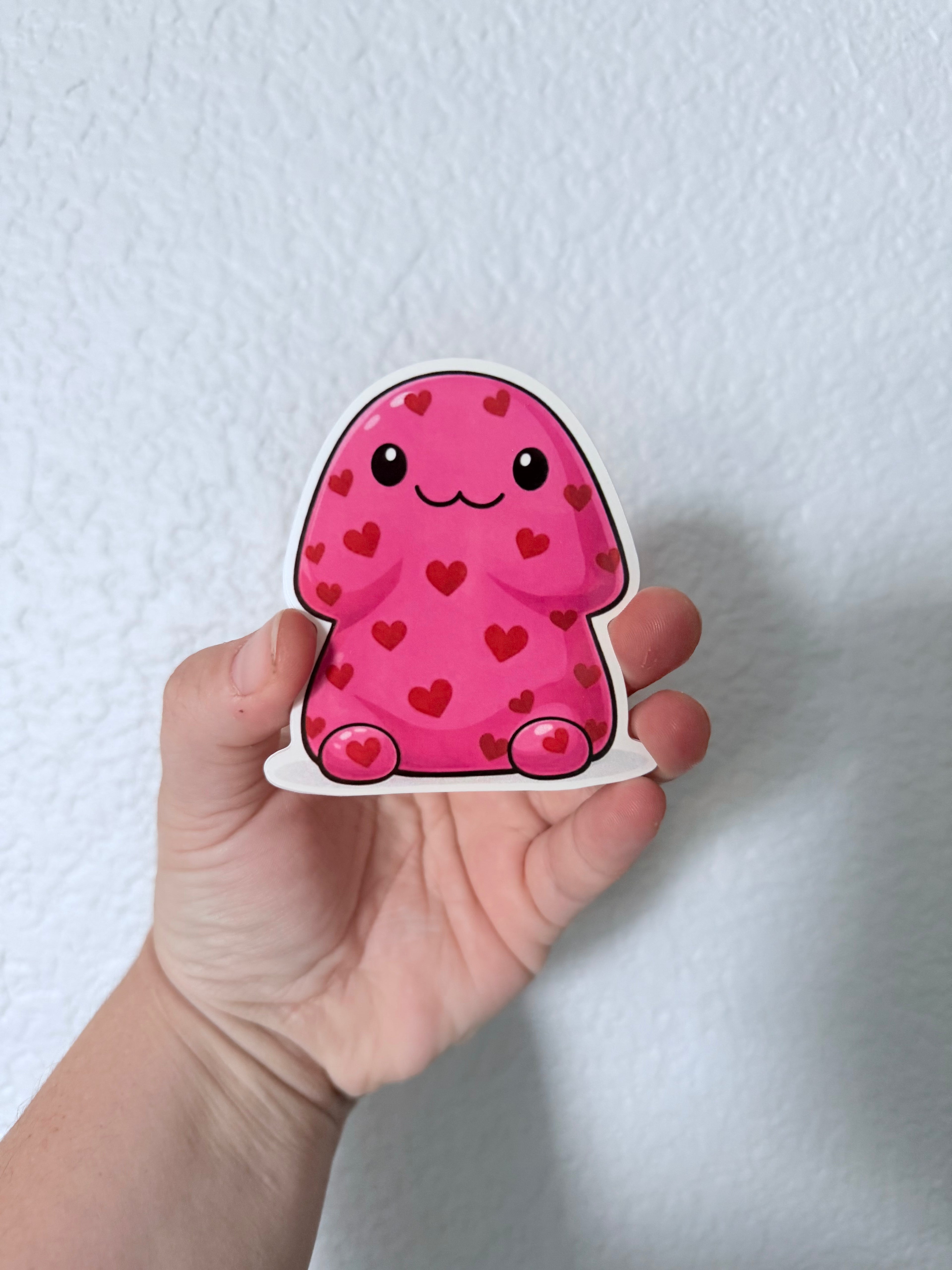 heart print peen sticker