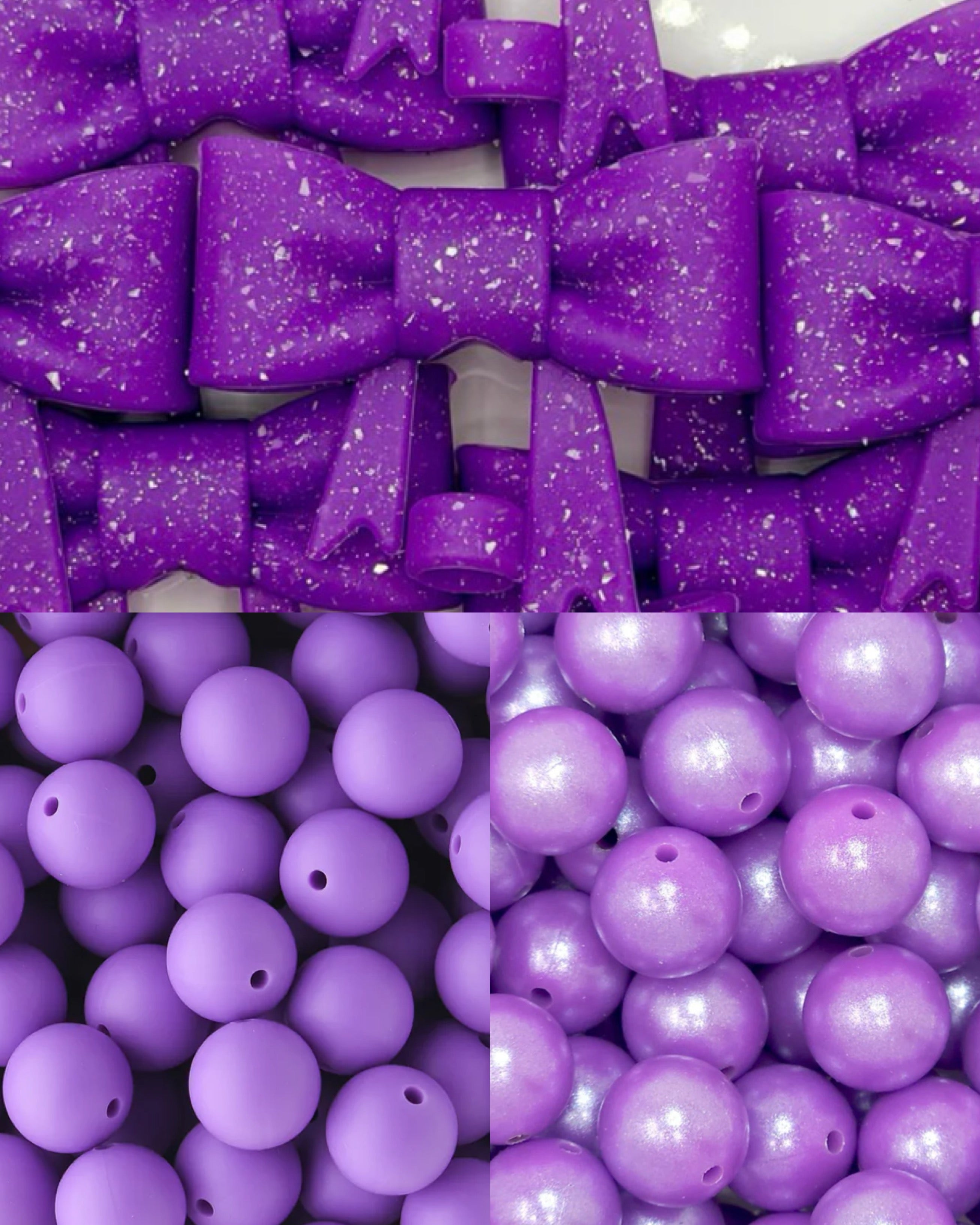 chunky violet glitter jumbo bow