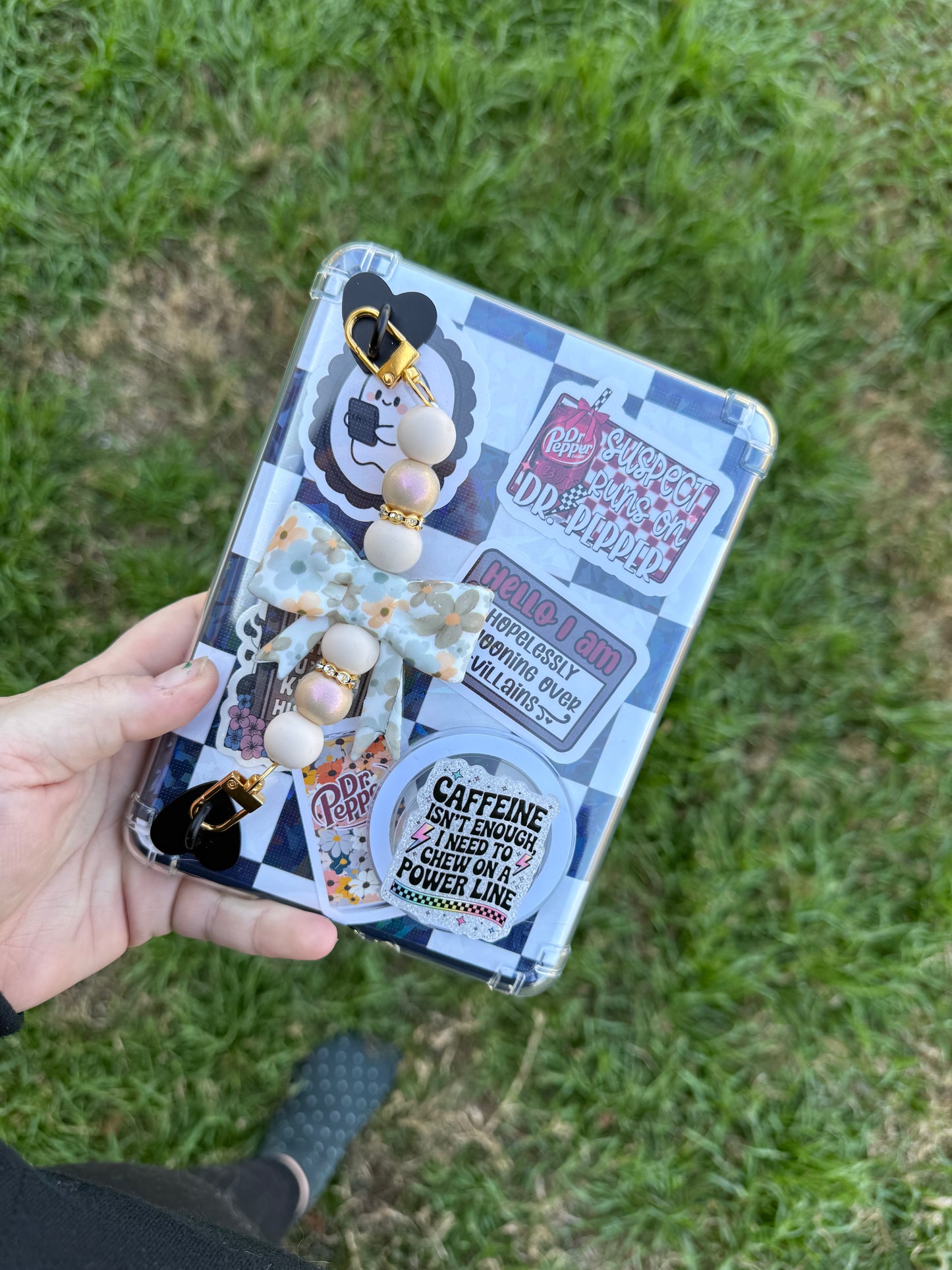 boho watercolor floral jumbo bow