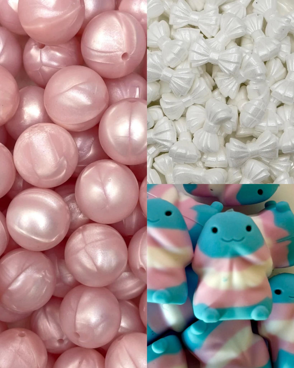 blue, pink, & white peen
