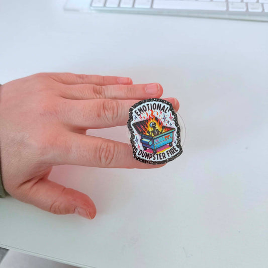 emotional dumpter fire popsocket
