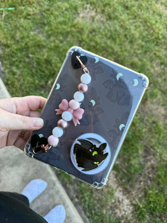 dusty pink tailed bow