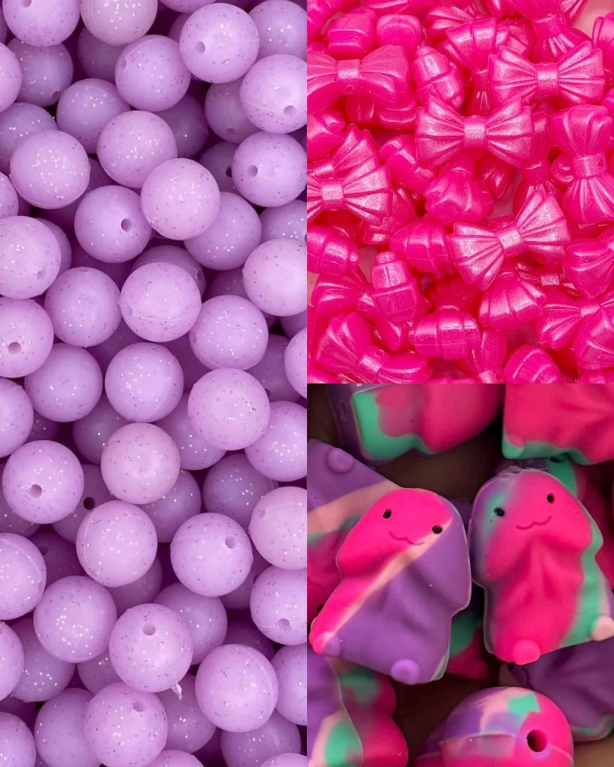 hot pink, teal, & purple mini peen