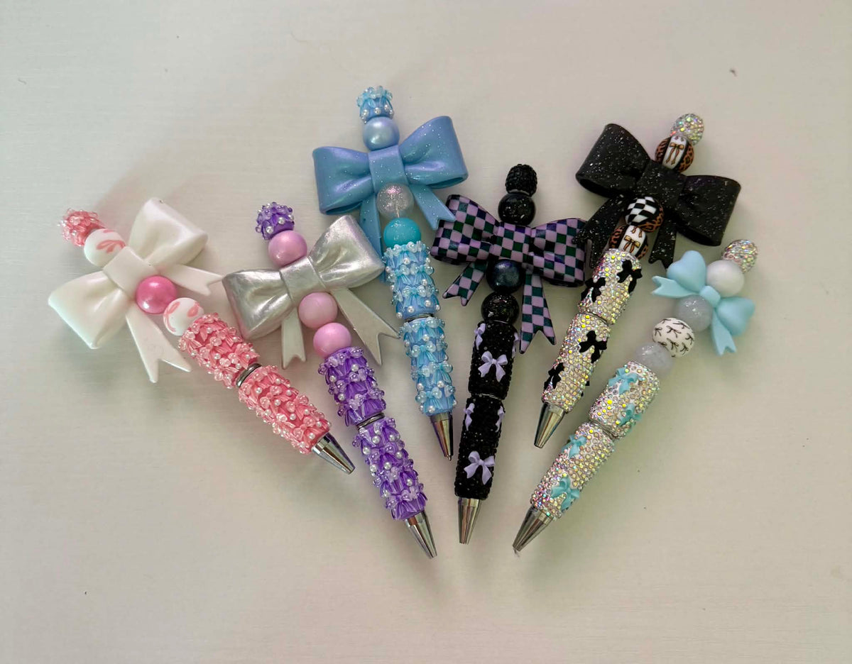 bow rhinestone bling pens