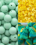teal & yellow marble peen